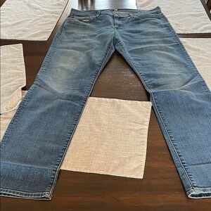 7 For All Mankind Men's Blue Straight Jeans